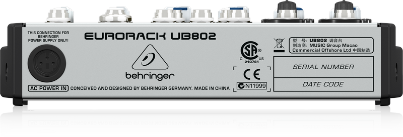 Behringer eurorack ub802 mixer